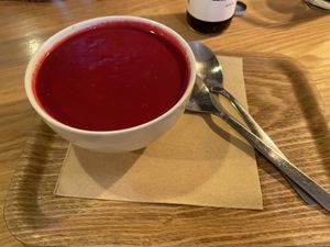 Beetroot soup  at Las in Zakopane