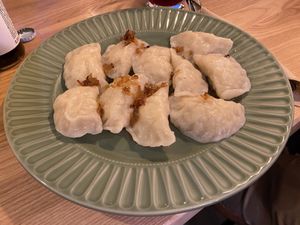 Vegan pierogi ruskie  at Las in Zakopane