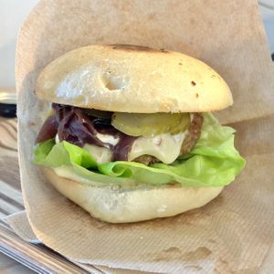 Vegan cheeseburger  at Las in Zakopane