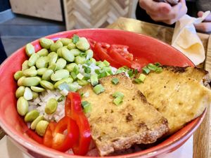 Tofu with rice made for our kid  at Las in Zakopane
