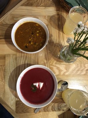 Mexican/beetroot soup & lemonade at Las in Zakopane