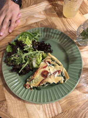 Spinach tarte at Las in Zakopane