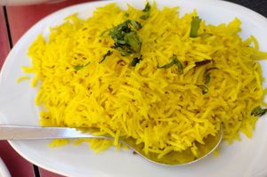 Pilau rice at Dawat in Tavira