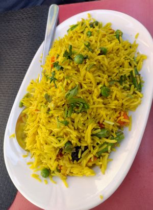 Vegetable rice at Dawat in Tavira