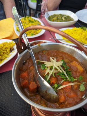 Vegetable balti at Dawat in Tavira