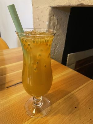 Dragon fruit drink  at Ramen 面面聚到 in Luxembourg City