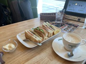 Lemon sandwich and Vienna coffee  at KOMEDA is in Tokyo