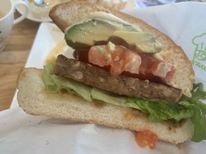 Burger. Patty tastes better than it looks! at KOMEDA is in Tokyo