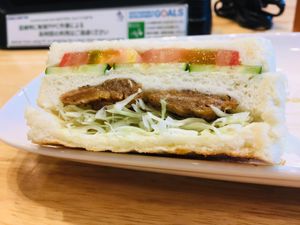 Vegan sandwich at KOMEDA is in Tokyo