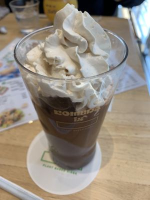 Ice cocoa with veg whip at KOMEDA is in Tokyo