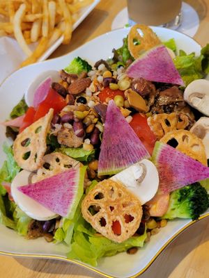 Salad option. Lotta protein, maybe too many types? at KOMEDA is in Tokyo