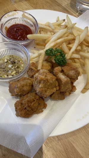 Fries & fried tofu   at KOMEDA is in Tokyo