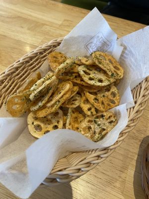 Fried lotus root  at KOMEDA is in Tokyo