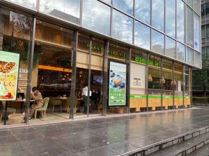 Entrance at KOMEDA is in Tokyo