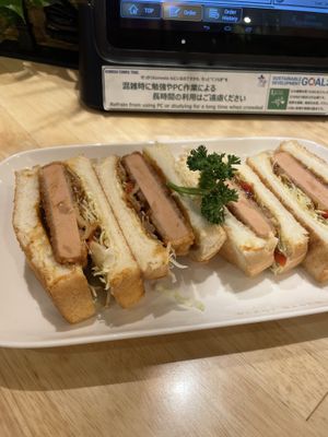 Ham cutlet sandwich  at KOMEDA is in Tokyo