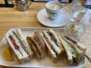 Lemony soy meat sandwiches   at KOMEDA is in Tokyo