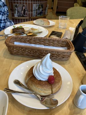 Pastry with soft serve  at KOMEDA is in Tokyo