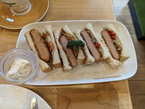 Ham cutlet sandwich at KOMEDA is in Tokyo