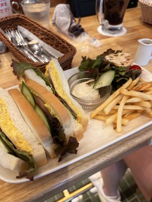 “Mixed” sandwich, is a vegan “egg salad” sandwich  at KOMEDA is in Tokyo