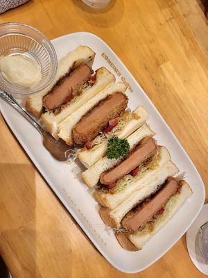 Soy Katsu sando at KOMEDA is in Tokyo