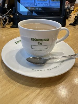Oat milk coffee   at KOMEDA is in Tokyo
