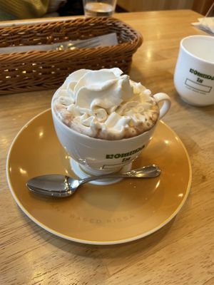 Hot chocolate   at KOMEDA is in Tokyo