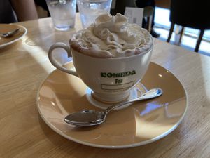 The best hot chocolate in Tokyo  at KOMEDA is in Tokyo