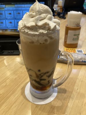 Almond milk coffee jelly drink  at KOMEDA is in Tokyo