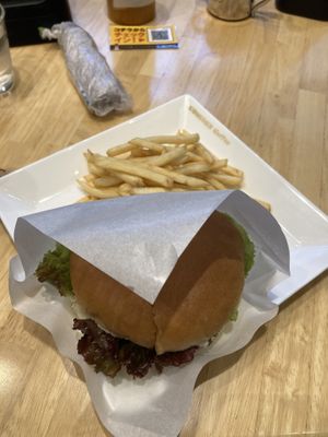Curry burger  at KOMEDA is in Tokyo