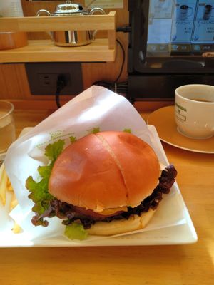 Curry-mayonnaise burger at KOMEDA is in Tokyo