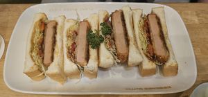 Pork cutlet sandwich at KOMEDA is in Tokyo