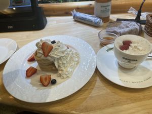 Soy whipped cream is good but very sweet   at KOMEDA is in Tokyo