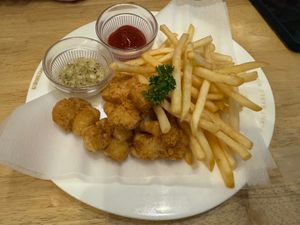 Fritters and Potato at KOMEDA is in Tokyo