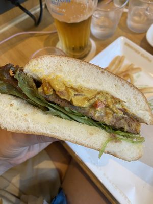 Curry mayo burger   at KOMEDA is in Tokyo