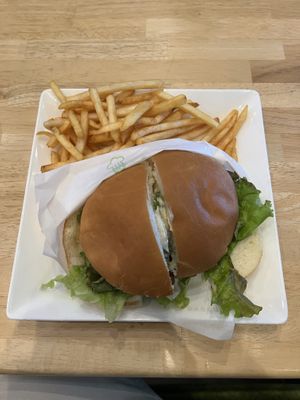 Avocado teriyaki burger  at KOMEDA is in Tokyo