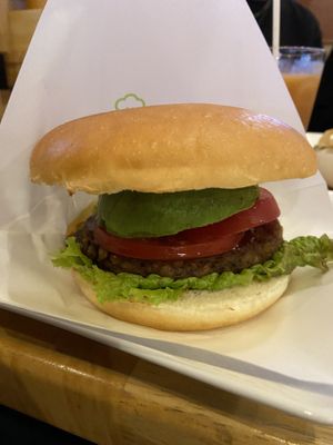 Avocado burgerr  at KOMEDA is in Tokyo