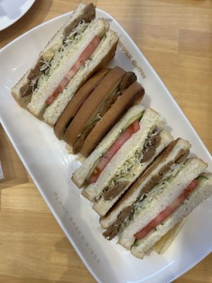 Lemon soy meat sandwich. Loved the citrusy taste!   at KOMEDA is in Tokyo