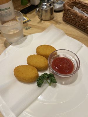 Soy cream croquettes. So gooood!   at KOMEDA is in Tokyo