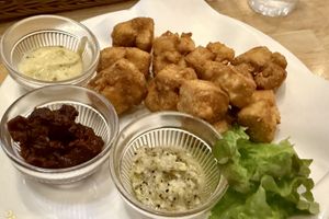 Tofu with dips  at KOMEDA is in Tokyo
