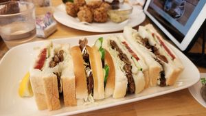 Soy Meat Sandwich at KOMEDA is in Tokyo