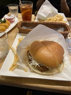 Burger  at KOMEDA is in Tokyo