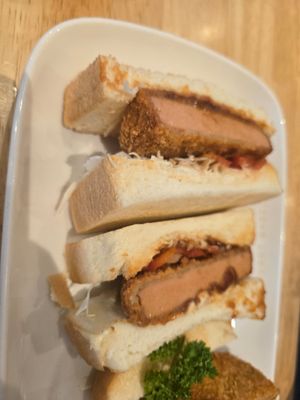 Pork Cutlet sandwiches at KOMEDA is in Tokyo