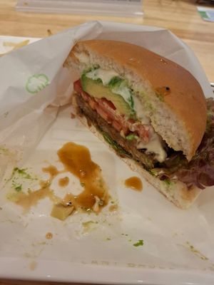 Avocado burger at KOMEDA is in Tokyo