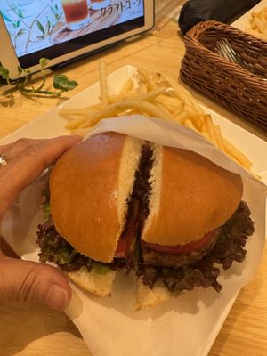 Miso and cheese burger   at KOMEDA is in Tokyo