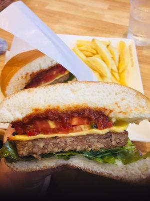 Miso cheeseburger  at KOMEDA is in Tokyo