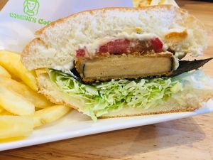 Fish burger  at KOMEDA is in Tokyo