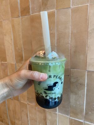 Moringa tapioca, matcha, black sesame at Mother Pearl 圓貝 in Hong Kong Island