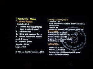 Thursday at Yummy's Vegan Takeout and Bakery in Stone Mountain