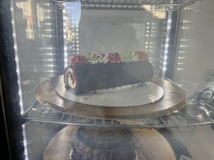 yule log  at Wholesome Bakery in San Francisco