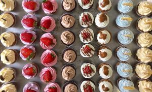 Wholesome Bakery Cafe always has a rotating array of cupcakes to choose from!  at Wholesome Bakery in San Francisco